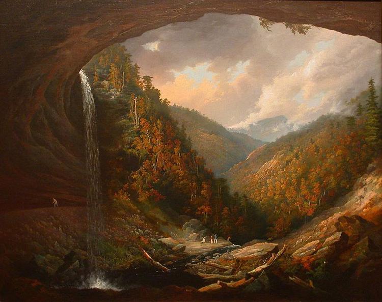 unknow artist Cauterskill Falls on the Catskill Mountains, Taken from under the Cavern, oil on canvas painting by William Guy Wall, 1826-27 Sweden oil painting art